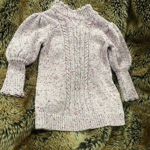 Janie and Jack Purple Bubble sleeved sweater dress size 18-24months